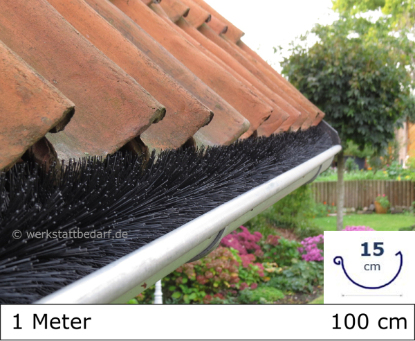 Dachrinnenbürste Ø 15 cm - Länge 100 cm - 1 = einzeln - wählen Sie Ihre gewünschte Anzahl