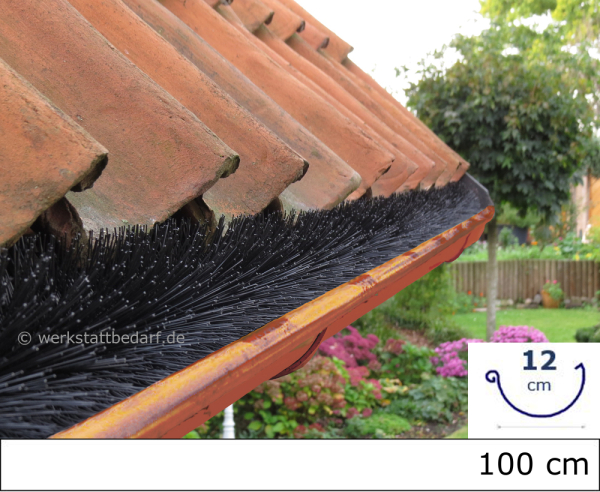 Dachrinnenbürste Ø 12 cm - Länge 100 cm - 1 = einzeln - korrosionsfreier Edelstahldrehdraht - wählen Sie Ihre gewünschte Anzahl