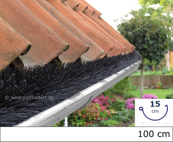 Dachrinnenbürste Ø 15 cm - Länge 100 cm - 1 = einzeln - korrosionsfreier Edelstahldrehdraht - wählen Sie Ihre gewünschte Anzahl